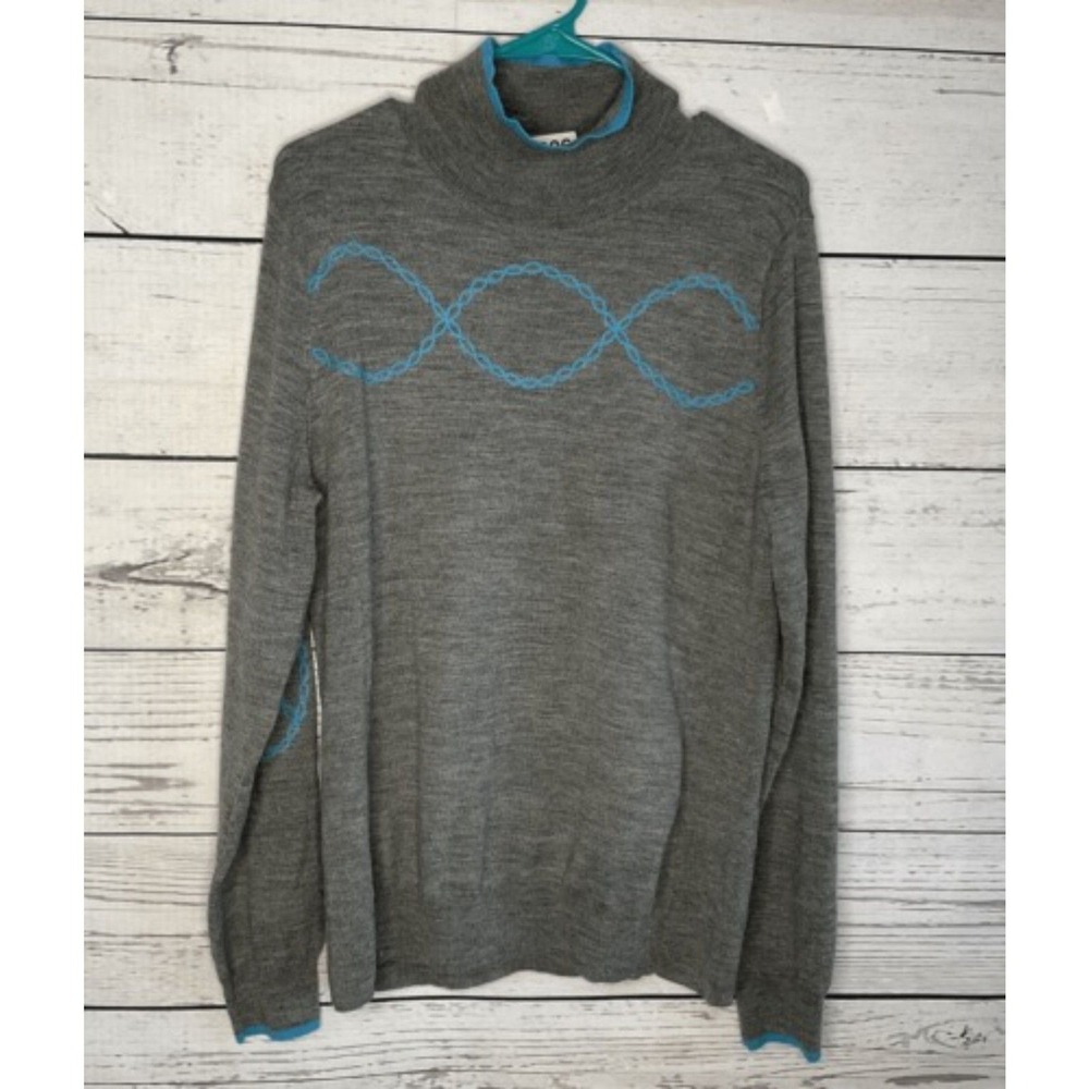 Athleta Momentum Gray DNA Embroidered Long Sleeve Cycling Sweater Women L China